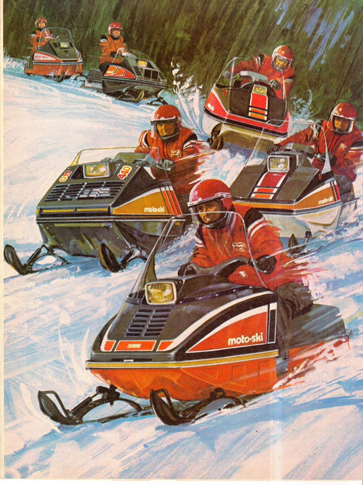 CLASSIC SNOWMOBILES OF THE PAST 1976 MOTOSKI SNOWMOBILES