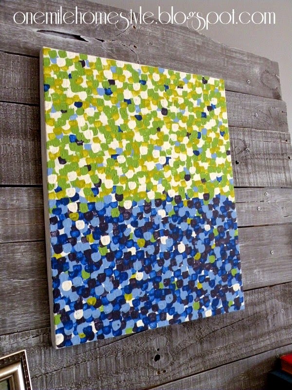 Green and blue painting