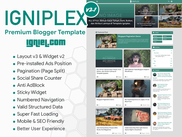 Download Igniplex - Tema Blogspot Premium Super Keren Download Igniplex - Tema Blogspot Premium Super Keren