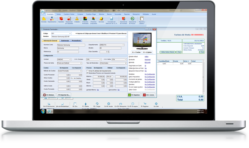 Valery Sistemas Administrativos y Contables, Implementacion y Venta Valery Administrativo Estandar