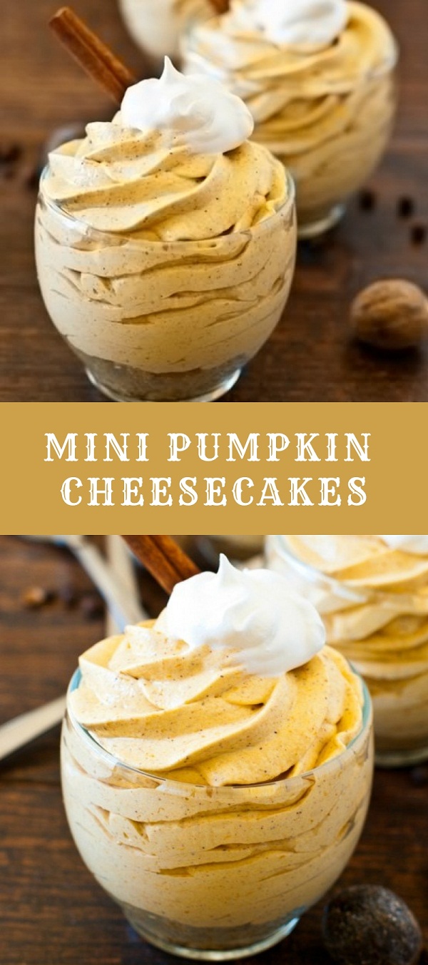 No-Bake Mini Pumpkin Cheesecakes No-Bake Mini Pumpkin Cheesecakes