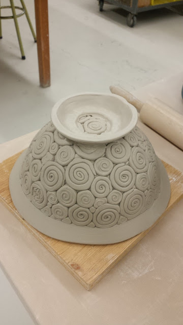 Coil bowl in progress - pottery by Lily L.