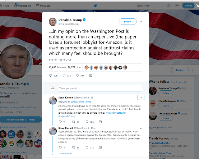 Washginton Post reply to Donald Trump Tweet donald trump, donald trump tweet, Washington post, Washington post reply to donald trump tweet, tweet, iran, cia, usa, president trump, north korea, russia, bashar al asad,