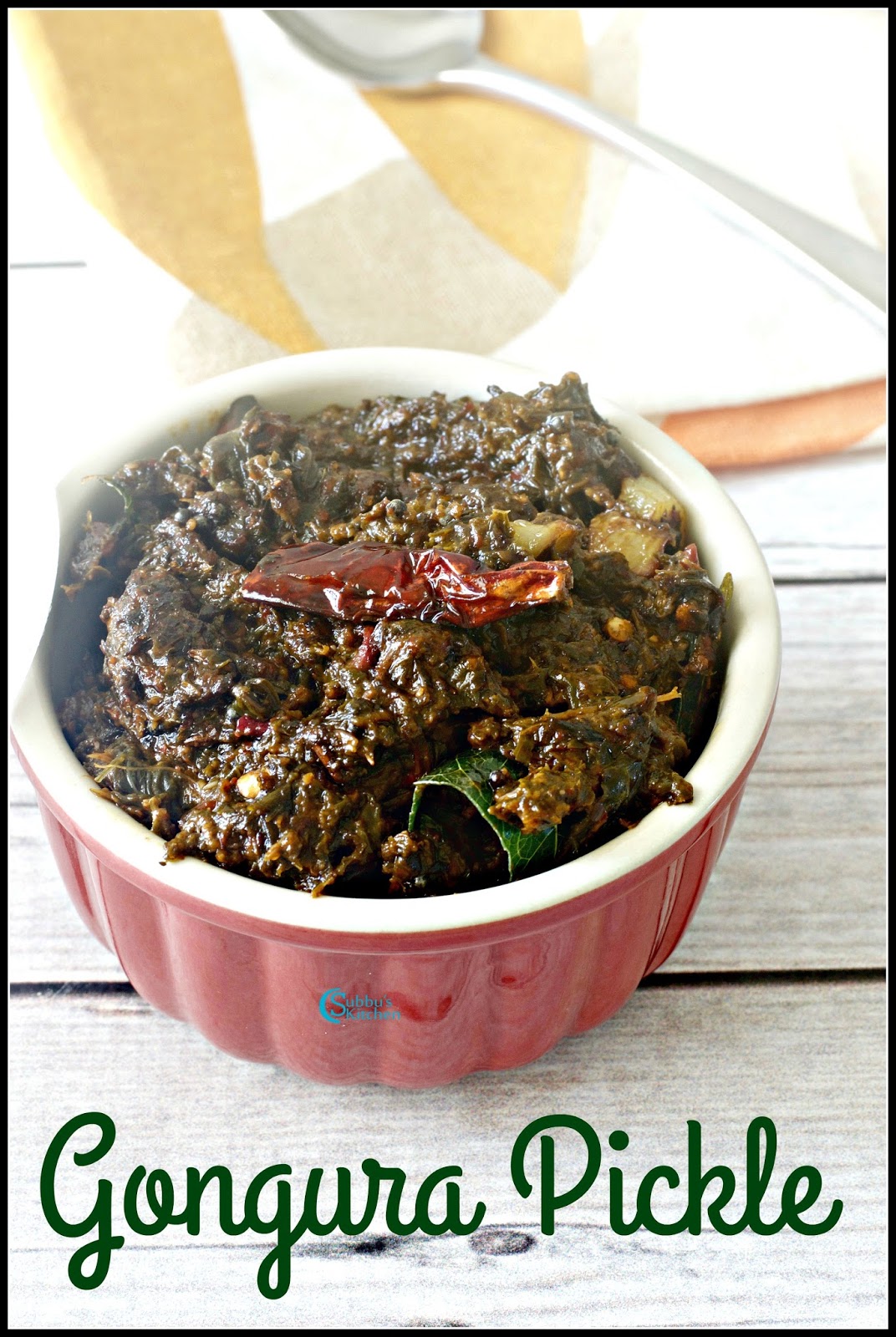 Gongura Pachadi Gongura Pickle Gongura Chutney Recipe Subbus Kitchen