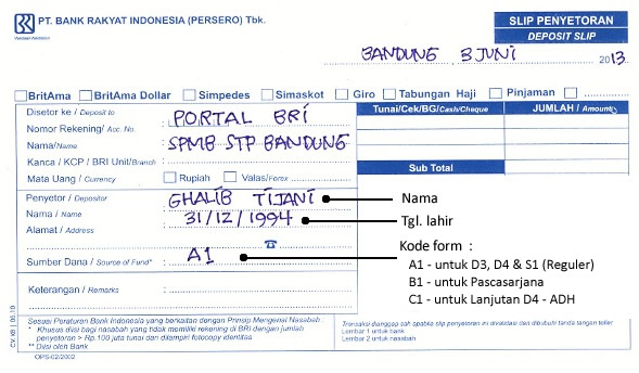 PMB STP Bandung Program D4 Lanjutan Tahun 2016/2017