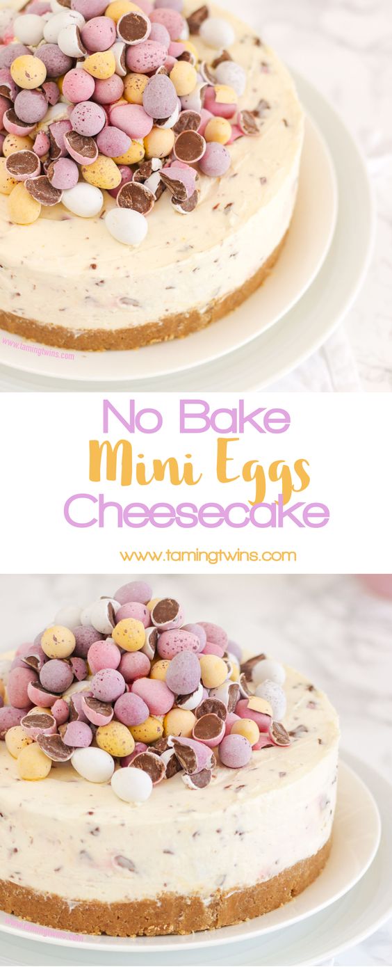 No Bake Easter Mini Egg Cheesecake Recipe Most Viral Recipes