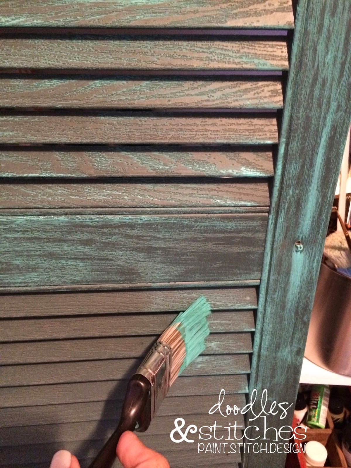 Doodles & Stitches Repurposed Plastic Shutters