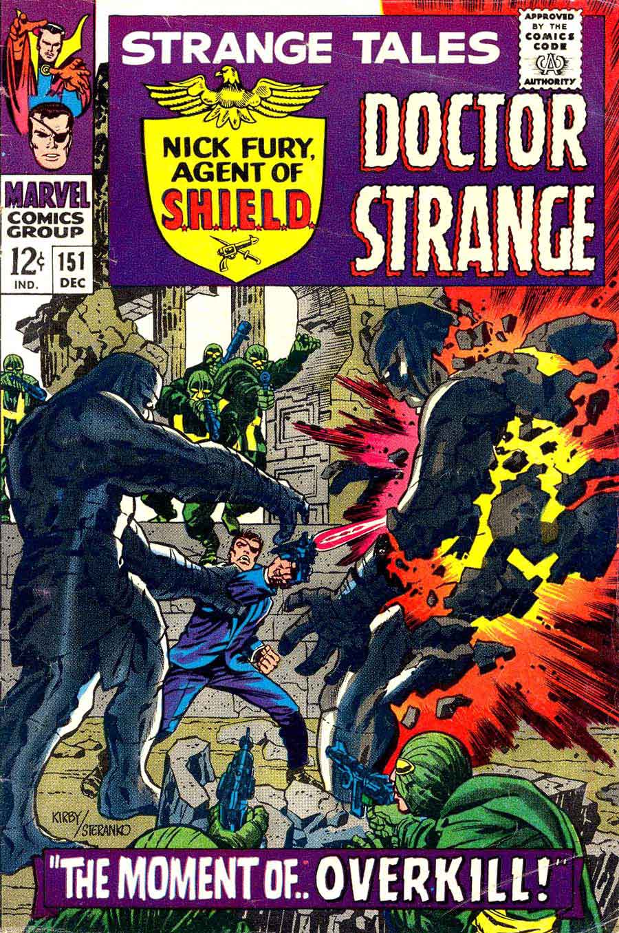 Strange Tales v1 #151 nick fury shield comic book cover art by Jim Steranko