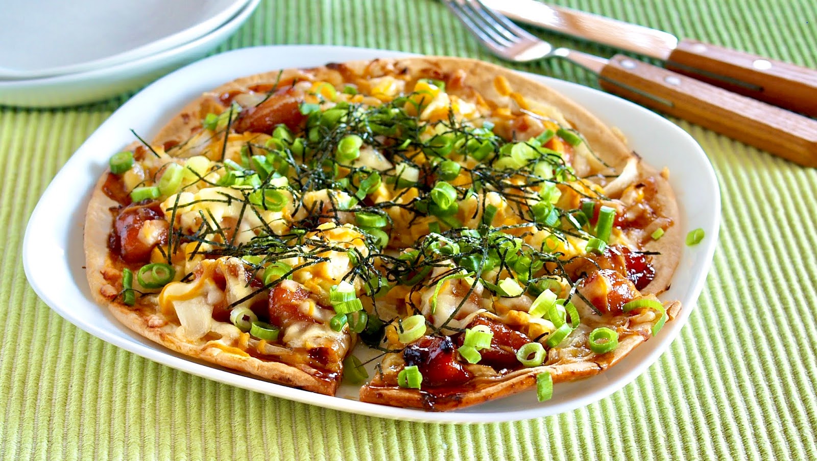 Teriyaki Chicken Pizza (Japanese Pizza Topping Recipe Idea) Japanese