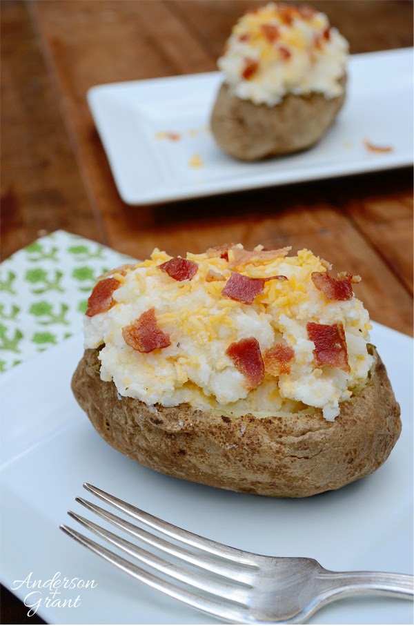 Recipe for Cheddar Stuffed Potatoes | www.andersonandgrant.com