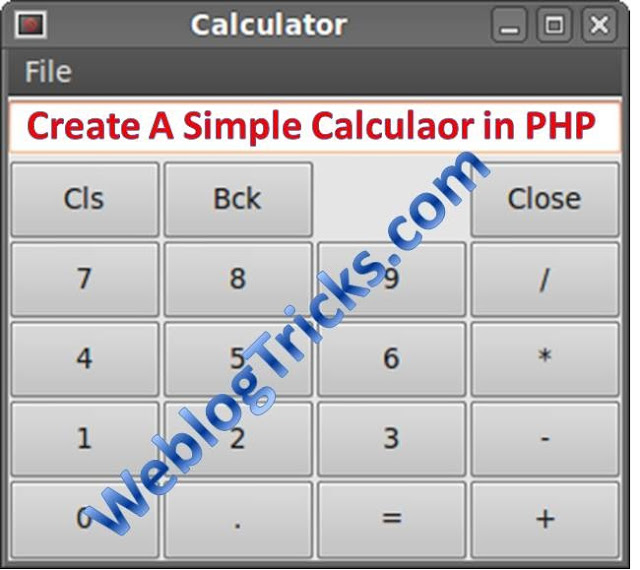 Create A Simple Calculator in PHP