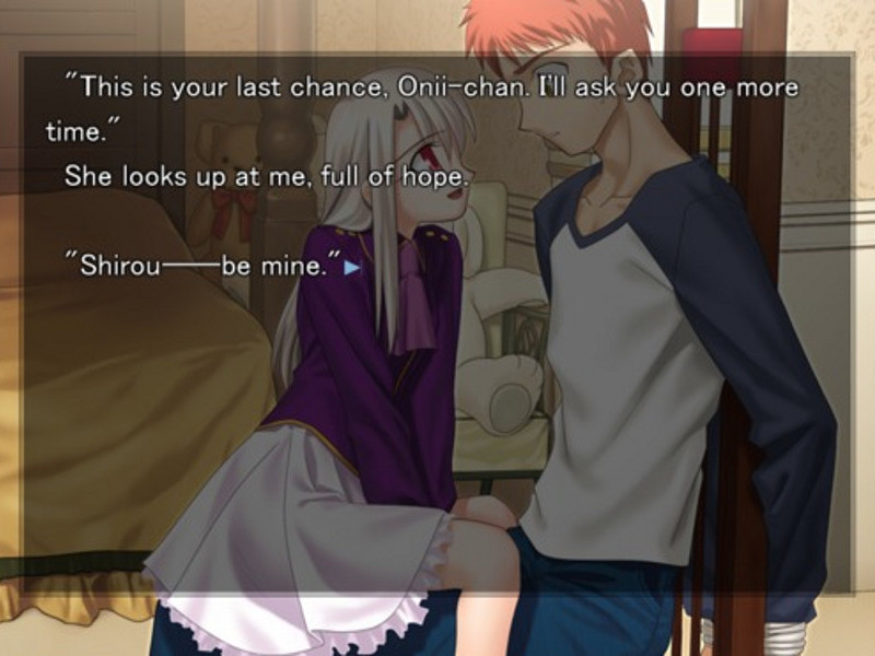 fate stay night visual novel open options