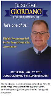 Lehigh Valley Ramblings: Emil Giordano for Pa Superior Court Lehigh Valley Ramblings: Emil Giordano for Pa Superior Court