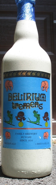 A bottle of Delirium Tremens - Opaque glass