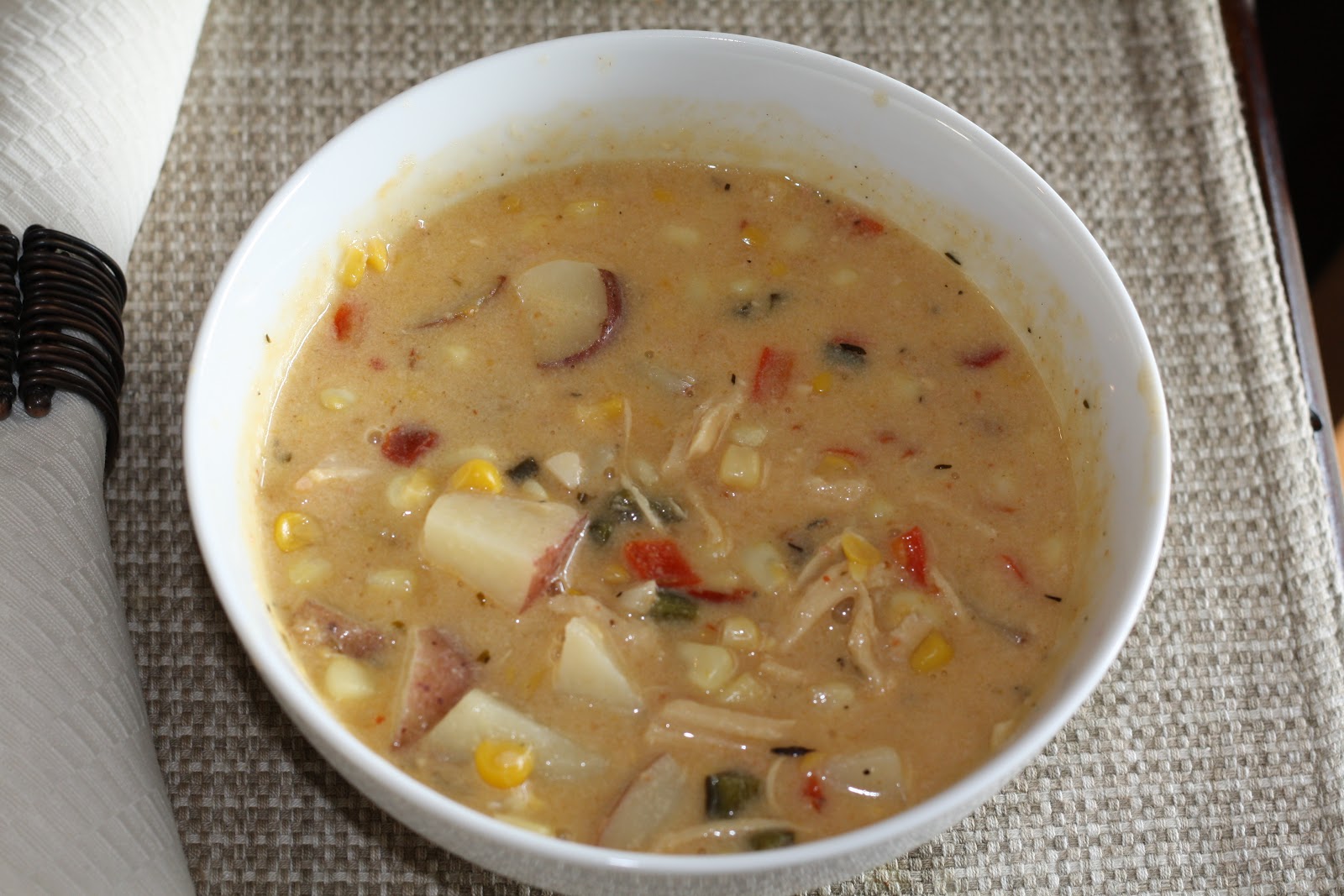 Jourdan Leigh in the kitchen Chipotle Chicken & Corn Chowder