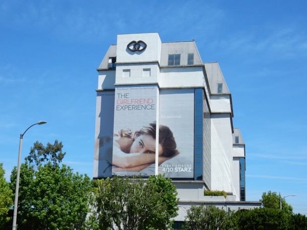 The Girlfriend Experience giant TV billboard Beverly Boulevard Girlfriend Experience TV billboard