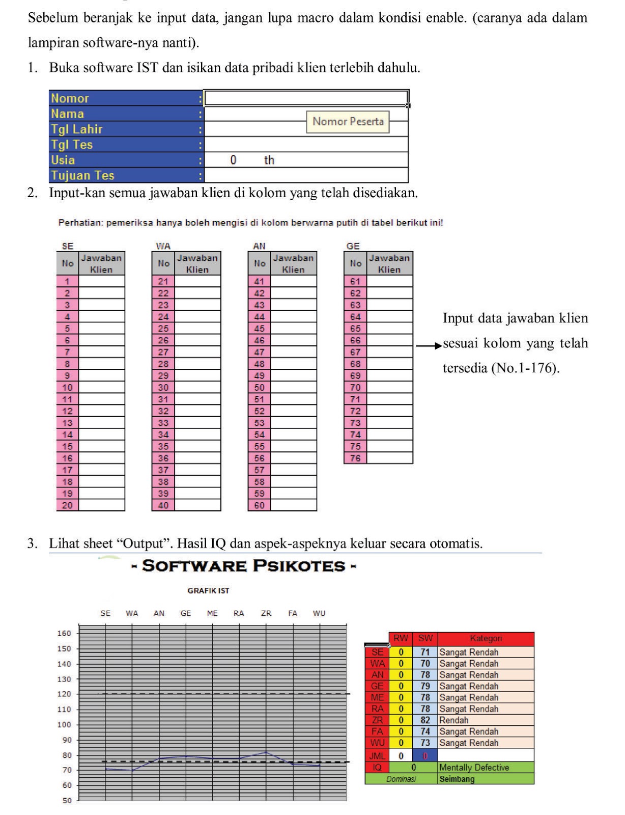 Cara Skoring Tes IST Panduan Skoring Tes Psikologi