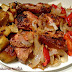 Pollo al horno con papas y batatas - método infalible -