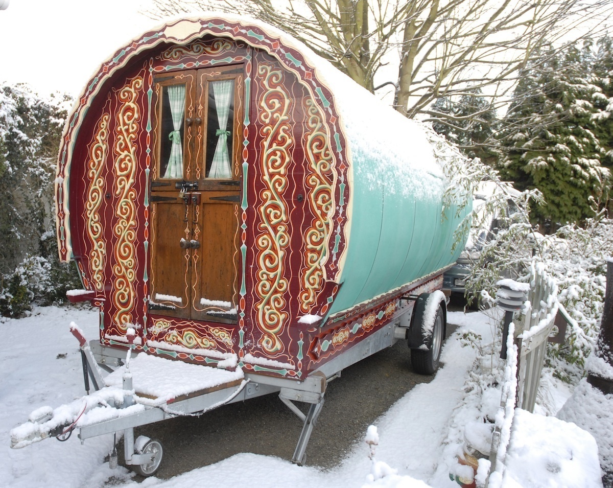 How enchanting do these caravans look in winter? - These Gypsy Caravans Are All Your Hippy-Dreams Come True, Especially The Inside. How enchanting do these caravans look in winter? - These Gypsy Caravans Are All Your Hippy-Dreams Come True, Especially The Inside.