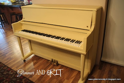 Painted A Piano YELLOW!!! With homemade chalk paint check out 
