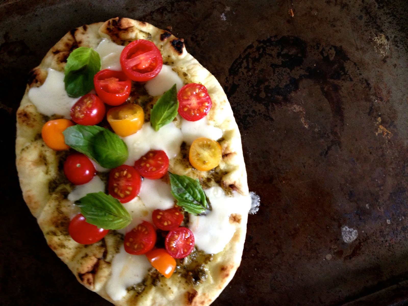 Pesto Caprese Flatbread