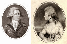 Left: Florizel - George, Prince of Wales from The Lady's Magazine (1792)  Right: Perdita - Mary Robinson from The Poetical Works of   the late Mrs Mary Robinson (1806)