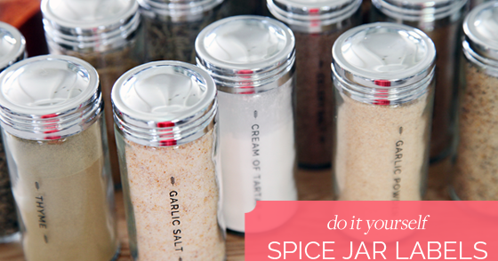 IHeart Organizing: DIY Spice Jar Labels