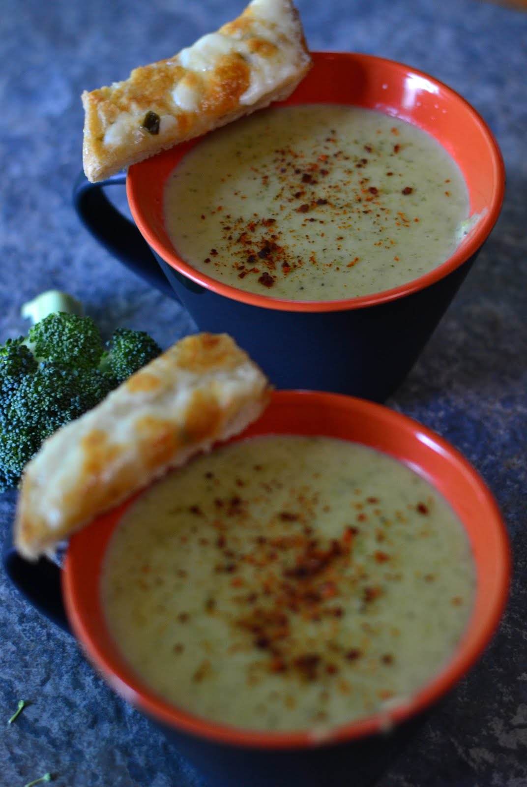 Aug 8 Cream of Broccoli and Green Pea soup.