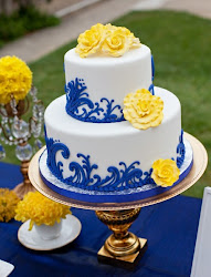 yellow cake cakes royal flowers colors theme pink silver gold pretty flower bright weddings navy simple colour themed themes roses