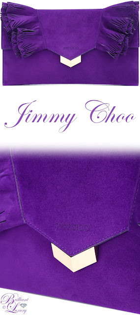 ♦Jimmy Choo purple Isabella clutch bag #pantone #bags #purple #brilliantluxury