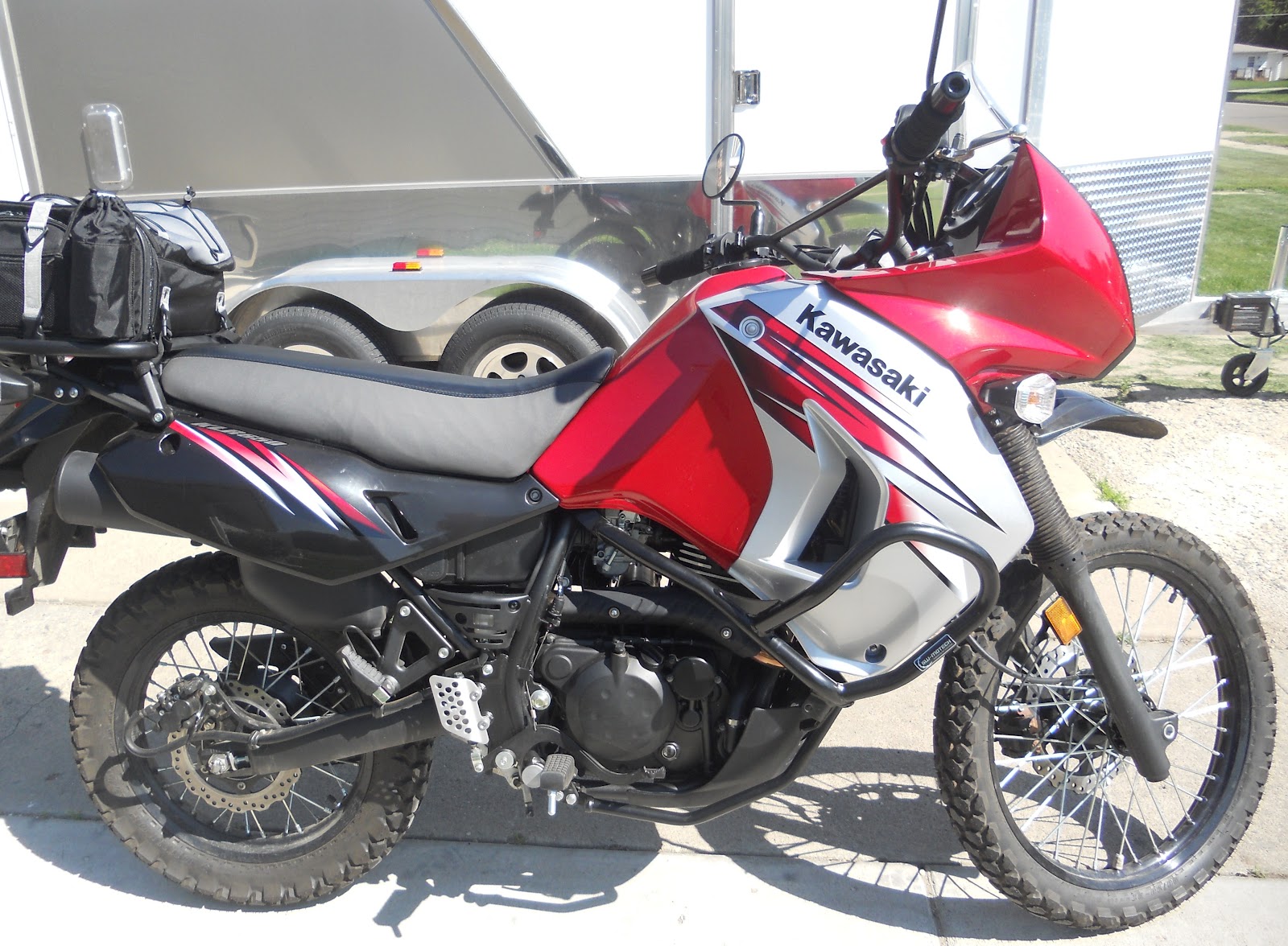 KLR650 Adventures KLR 650 SWMotech Crash Bars Install