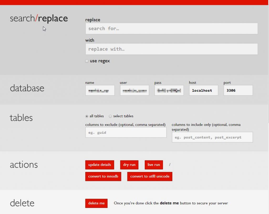 Search replace db master ankit vyas