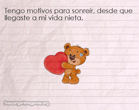 MEnsajes para compartir nieta pequena de amor.