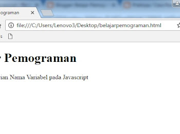 Contoh dan Cara Penulisan Variabel dalam Javascript