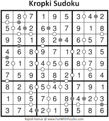 Kropki Sudoku (Fun With Sudoku #99) Solution