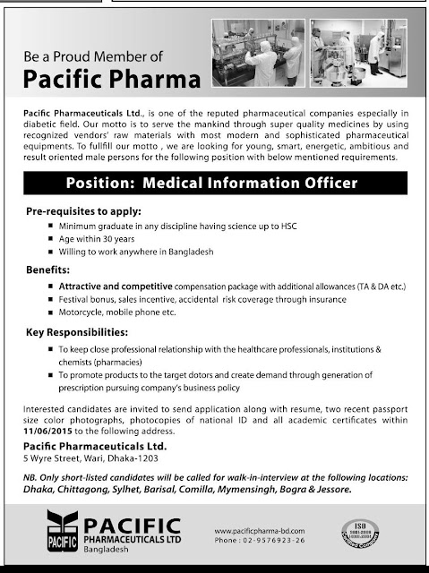 Organization: Pacific Pharmaceuticals Ltd, Post: Medical Information Officer  