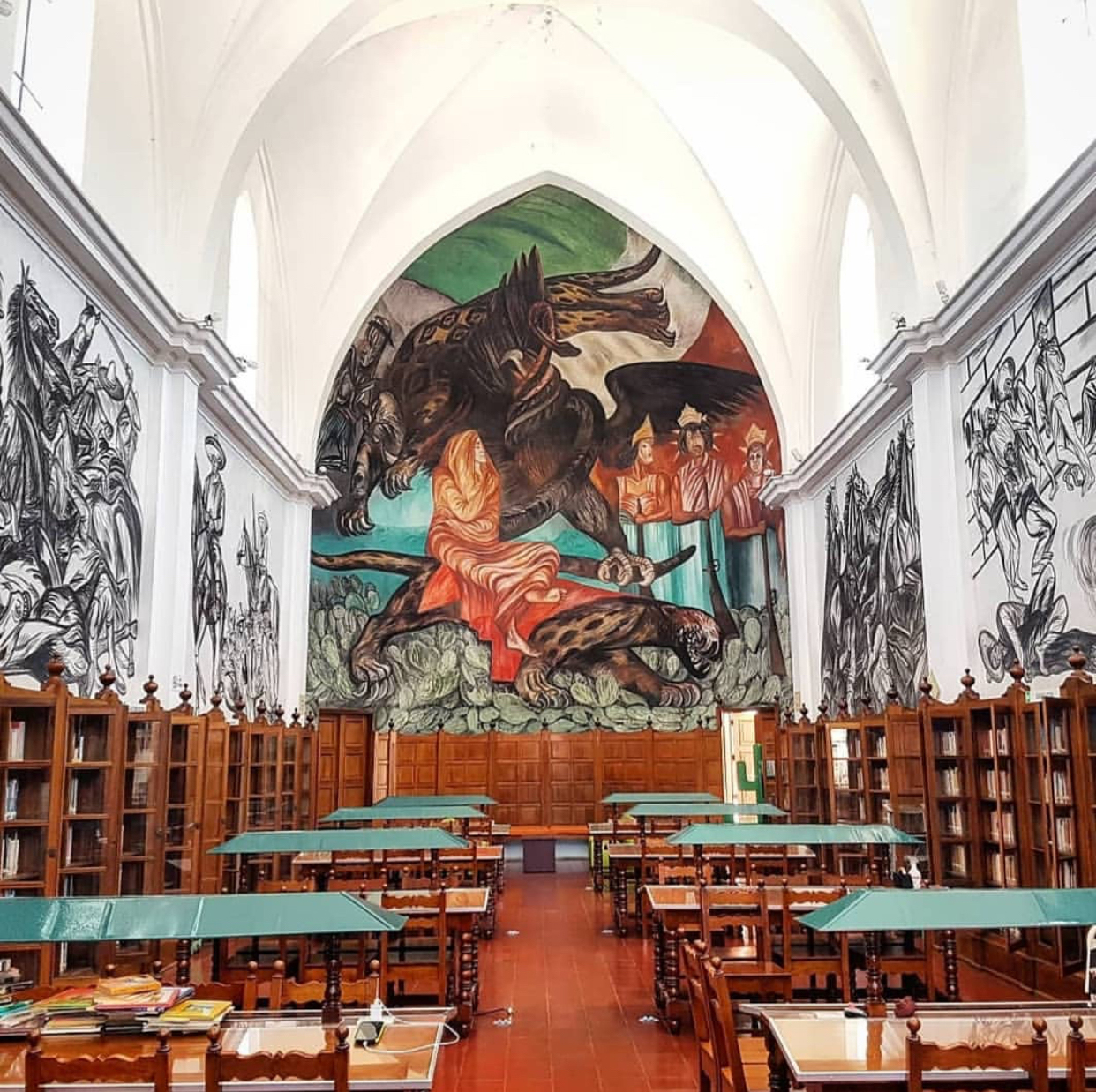 Jaime Ramos Méndez Mural de José Clemente Orozco en la biblioteca pública Gabino Ortiz de