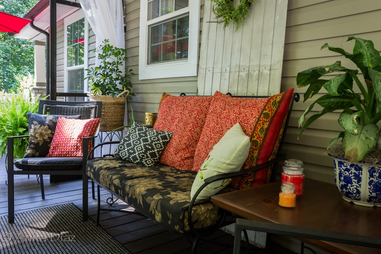 Summer back porch Whispering Pines Homestead