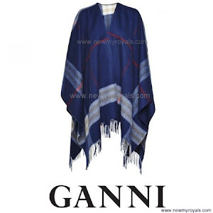 Princess Mary Style Ganni Woollen Scarves Poncho