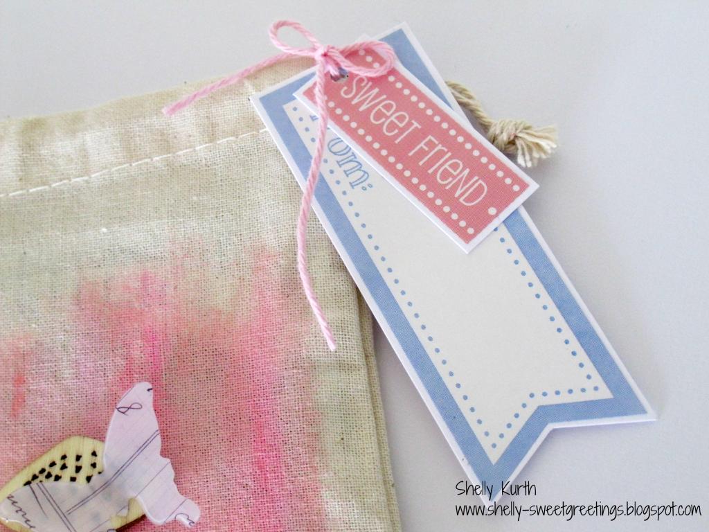 SRM Stickers Blog - Spring Seed Bag by Shelly - #spring #gift  #muslin #bag #cotton #twine  #labels #stickers 
