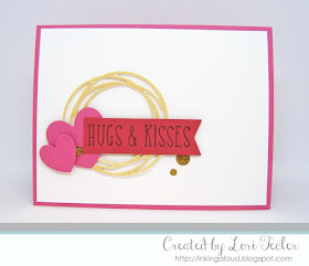 Hugs & Kisses card-designed by Lori Tecler/Inking Aloud-stamps and dies from Reverse Confetti