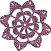 Motivo floral a crochet Motivo floral a crochet