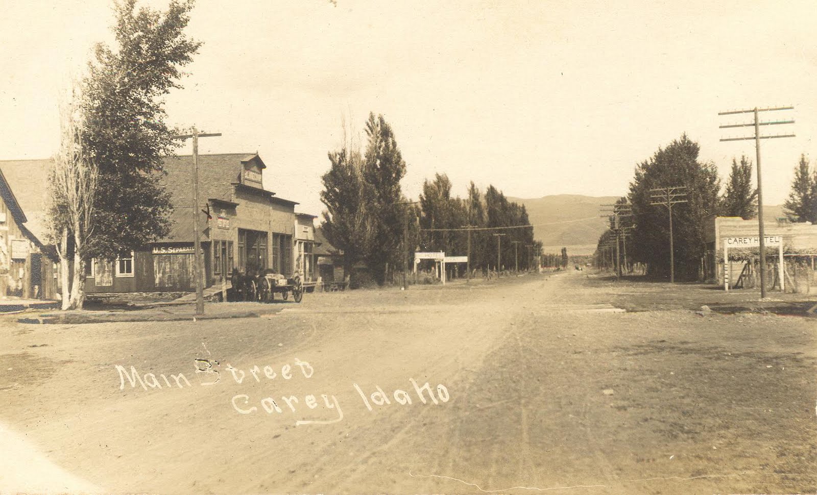 Postcards From Mary Main Street Carey Idaho