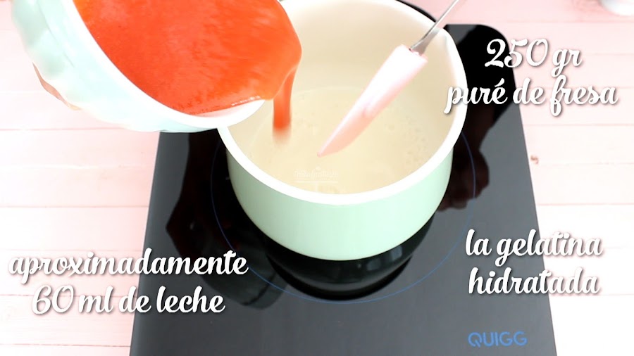 Receta Tarta Mousse de fresa o frutilla sin horno