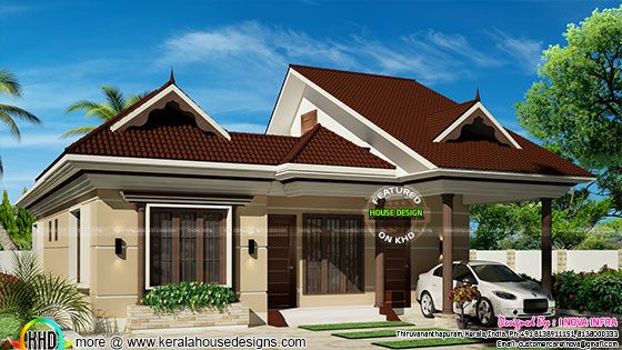 Traditional touch single floor house Traditional touch single floor house