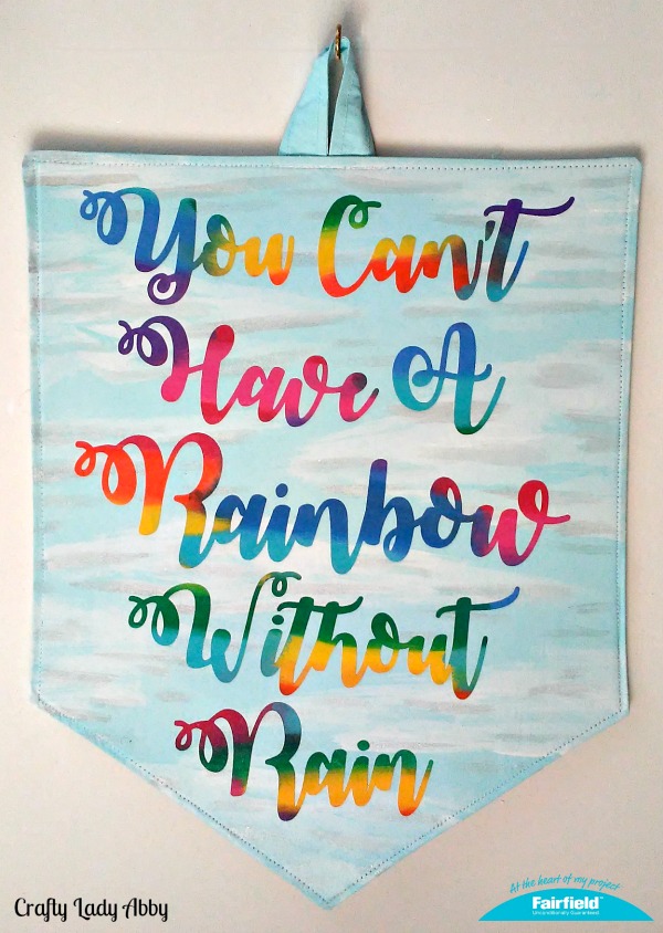 HOME DECOR DIY: Rainbow Inspiration Quote Banner Wall Hanging