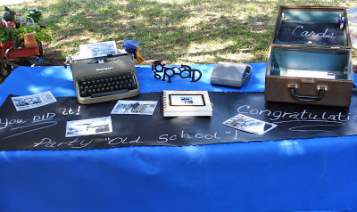 Vintage Graduation Party  mythriftstoreaddiction.blogspot.com  Use vintage typewriter display and case for cards! 