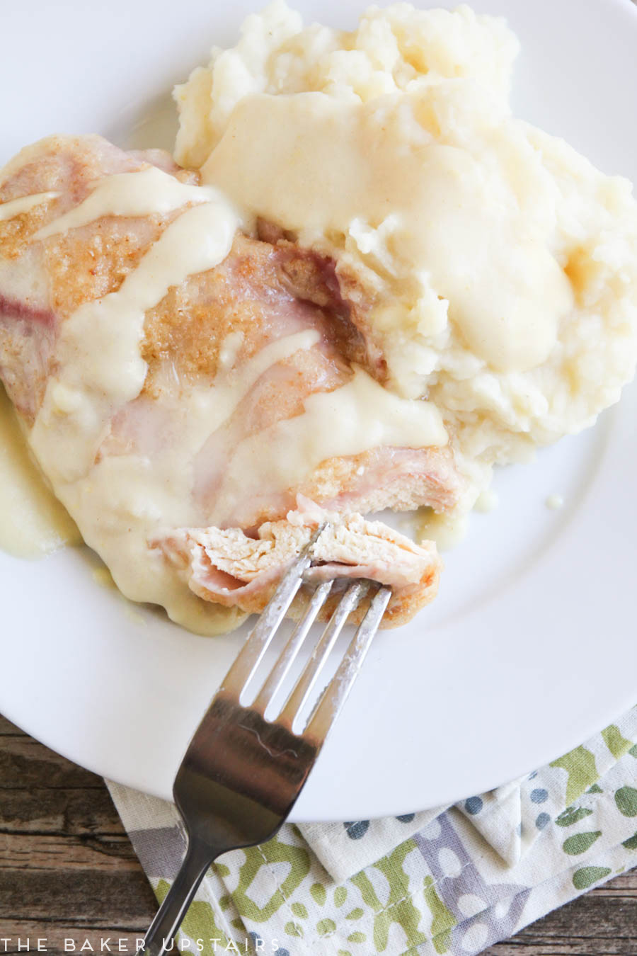 The easiest chicken cordon bleu with delicious dijon parmesan sauce! So tasty and ready in thirty minutes!