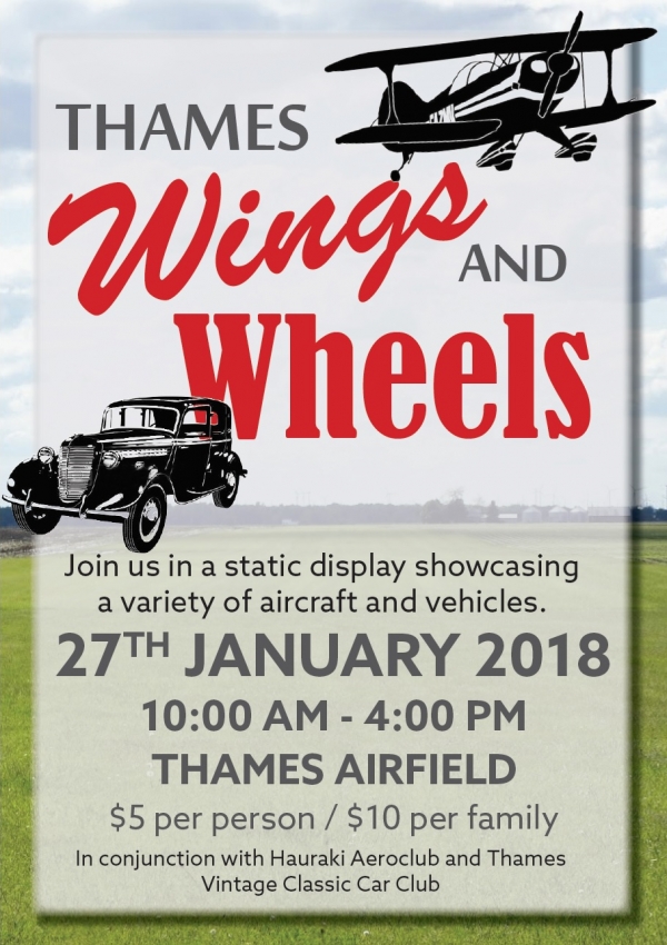 NZ Civil Aircraft THAMES Wings and Wheels.