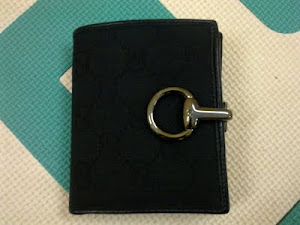 Gucci Black Monogram Compact Wallet(SOLD)
